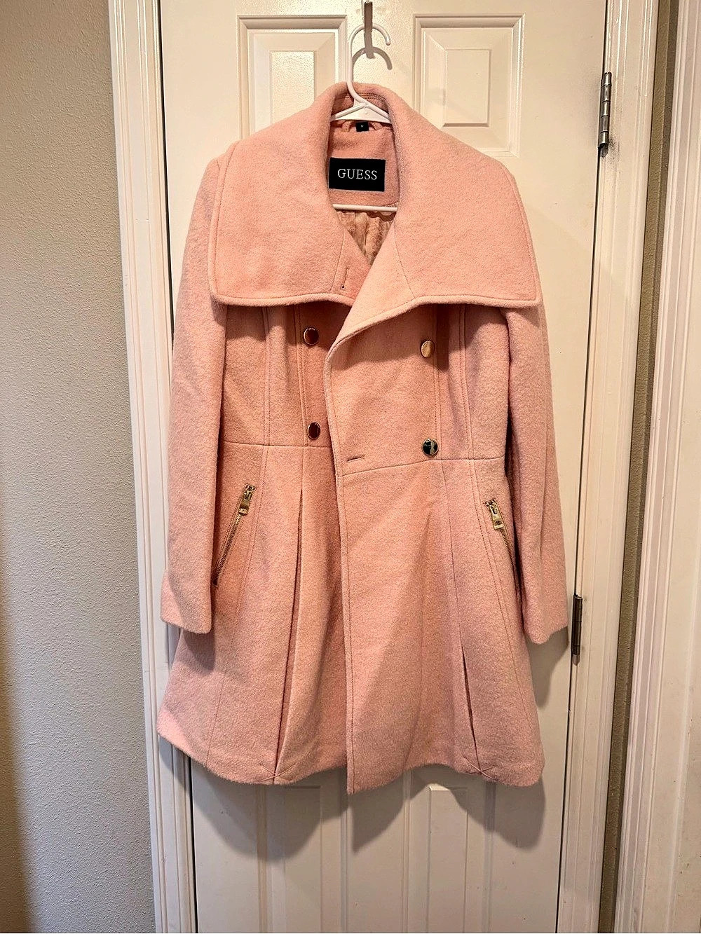 GUESS Pink Pea Coat Like New